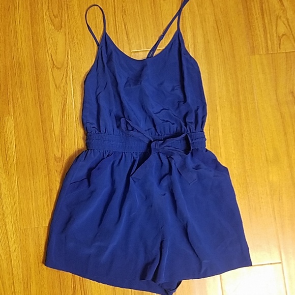 Aritzia Pants - Aritzia Wilfred Peri Blue 100% Silk Romper XXS 00